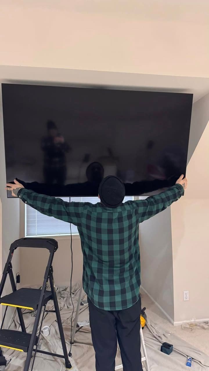 Articulating TV Mount on Sloped Ceiling – Heavy-Duty 60"+ Installation