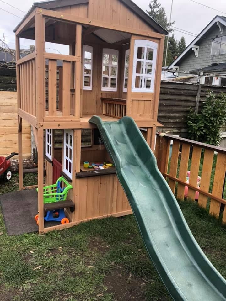Custom Two-Story Playhouse Assembly – Built for Adventure