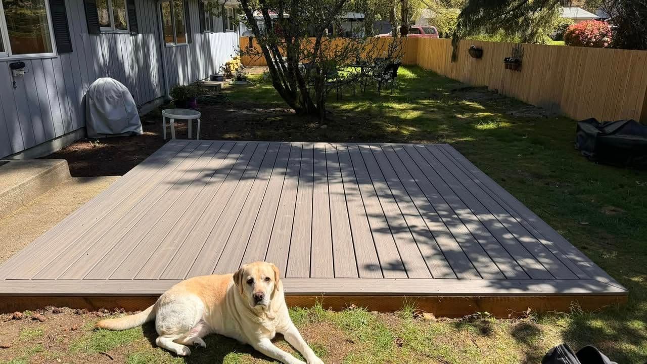 Ground-Level Trex Deck Installation – Seamless Yard Transition